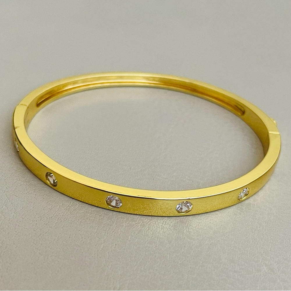 Rachel Zoe Gold Bracelet with Clear Accents